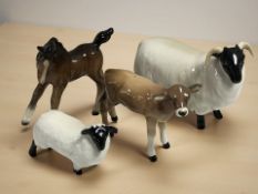 Two Beswick sheep,