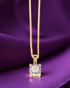 A 9ct gold diamond pendant on chain