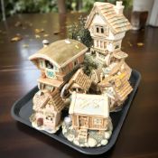 A group of Pendelfin rabbits.