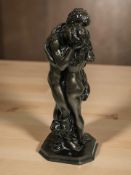 A resin figure of two lovers, height 37 cm.