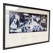 After Pablo Picasso : Guernica, colour print, 69 cm x 50 cm.