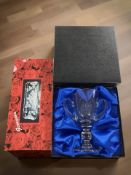 A Newcastle United Football Club 1990-1991 season glass twin handled cup, in presentation box,