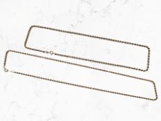 Two 9ct gold rope twist necklaces CONDITION REPORT: 4.