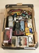 Die cast models including Lledo, Bburago, Dinky leopard tank and maximum security vehicle,