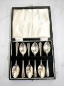 A set of six silver teaspoons,