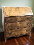 A 19th century inlaid mahogany fall front bureau, 95 cm x 47 cm x 105 cm.