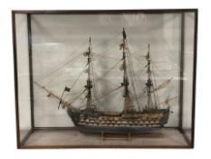 A good quality scale model of an age of sail ship of the line,