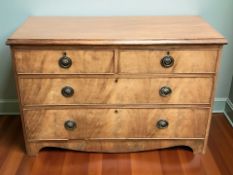 A late Victorian mahogany four drawer chest, 122 cm x 53 cm x 82 cm.