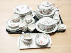Approximately fifty five pieces of Royal Doulton victorian garden tea and dinner porcelain.