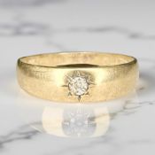 A 9ct gold illusion-set diamond band ring, size U CONDITION REPORT: 2.5g.