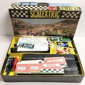 A Scalextric electric motor racing set.