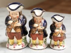 Three graduated Allertons toby jugs.