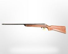 A BSA Meteor break action .22 calibre air rifle.
