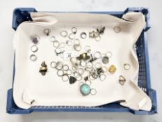 A group of dress rings,