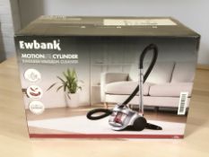 A Ewbank cylinder vacuum cleaner, sealed in retail box.