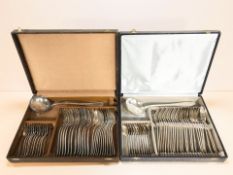 Two canteens of French EPNS cutlery.