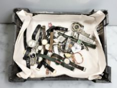 A group of vintage and later wristwatches,