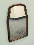 A 20th century mahogany framed mirror in the Queen Anne style,