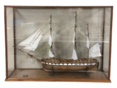 A good quality scale model of the ship H. S.