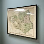 C Smith (Publisher) : A New Map of the County of Durham Divided into Wards, hand coloured engraving,