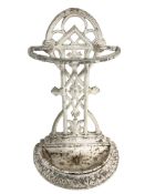A Victorian painted wrought metal umbrella stand, height 64 cm.