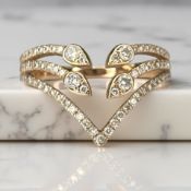 An 18ct rose gold diamond ring, approximately 0.