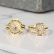 Two 9ct gold quartz rings CONDITION REPORT: 4.