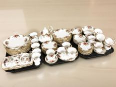Approximately ninety six pieces of Royal Albert Old Country Roses tea, coffee,