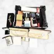 A large quantity of costume jewellery, faux pearls, chains,