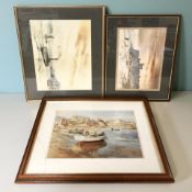 Ronald Moore : Tynemouth, watercolour, 22 cm x 32 c,