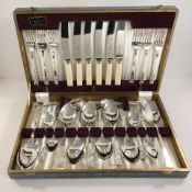 A canteen of Sheffield stainless steel cutlery.