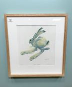After Mary Ann Rogers (Contemporary) : Top Speed - Study of a Rabbit, reproduction in colours,