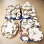 Approximately one hundred and four pieces of Royal Albert Old Country Roses tea,