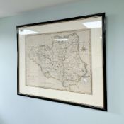 John Carey (1754 - 1835) : A Map of Durham from the best Authoritiers, hand coloured engraving,