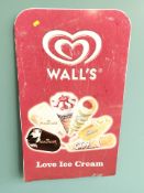 A tin Wall's Ice Cream sign,