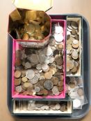 Assorted Victorian and later British coins, pre-decimal, crowns, etc.