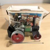 A Mamod steam roller with box.