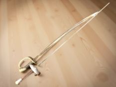 A 19th century French infantry sabre with 74 cm curved blade and brass hilt,