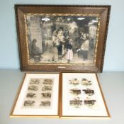 After Arthur Eisley : The Village Punch & Judy Show, hand coloured print, 50 cm x 70 cm,