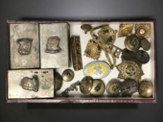 Three silver jubilee 1935 EPNS match vestas with enameled decoration,