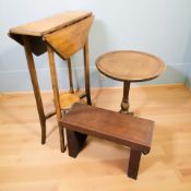 A drop leaf occasional table,