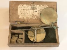 A set of 19th century Young & Son scales with brass weights