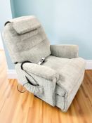 An electric reclining armchair