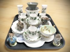 A set of six Crown Staffordshire coffee cans and saucers,