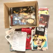 A quantity of music ephemera including Oasis, U2, David Bowie,