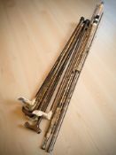 A group of vintage walking sticks,