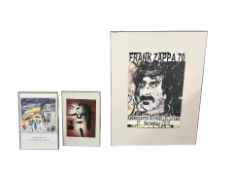 A Continental colour print depicting Frank Zappa,