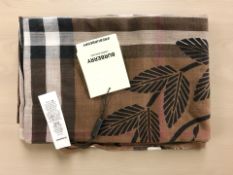 A new Burberry dark birch brown scarf