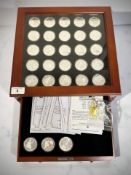 Danbury Mint : History of Britain Silver Bullion Collection - Twenty Seven Commemorative Fine