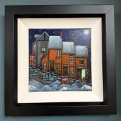 John William Smith (Smudge) : Rough Seas, oil on canvas, signed, 20 cm x 20 cm,